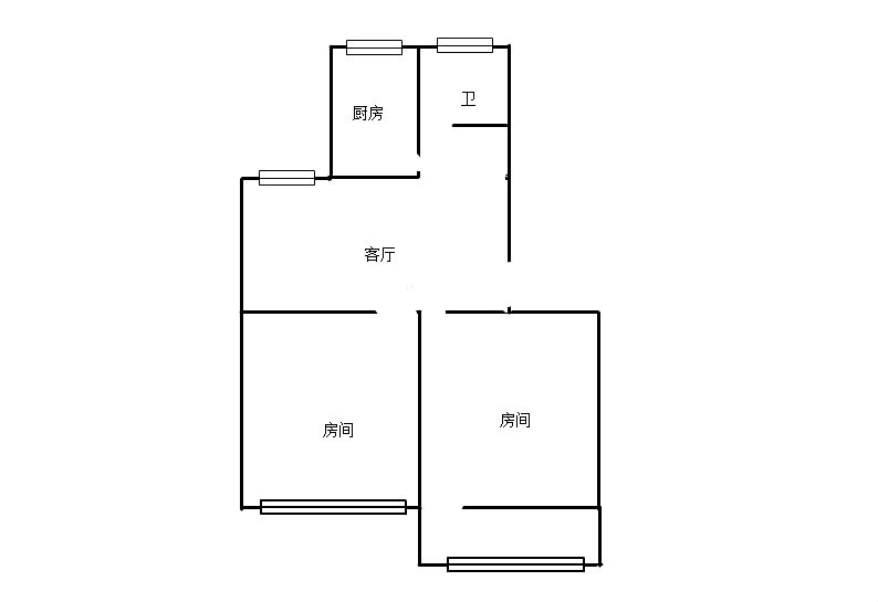 虹桥北村(崇川区) 2室1厅1卫 70.39m&sup2;