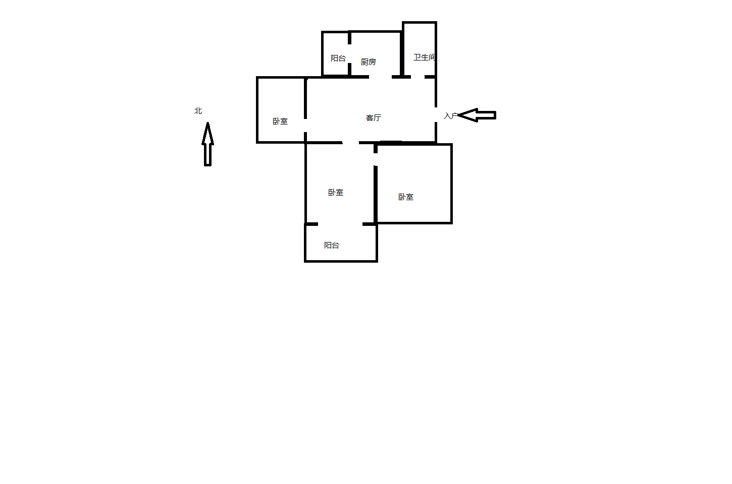 万象东园 3室1厅1卫 83.7m&sup2;