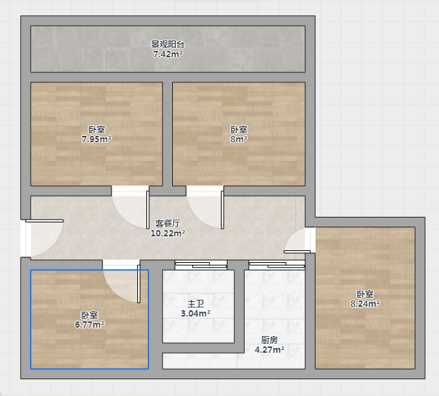 森大蒂花苑北区 4室1厅1卫 130m²