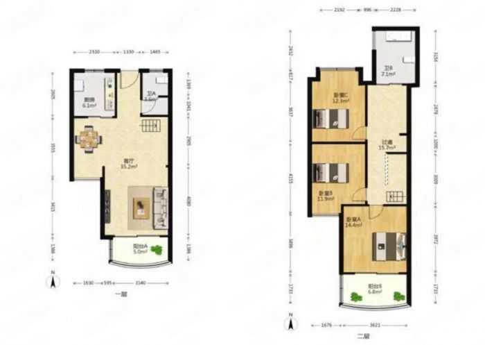 意邦绿墅湾 3室2厅2卫 112m&sup2;