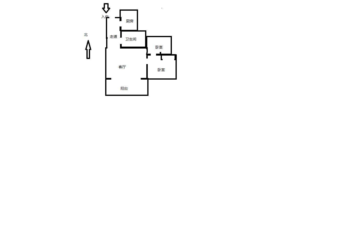 阳光悦城 2室1厅1卫 66.58m&sup2;