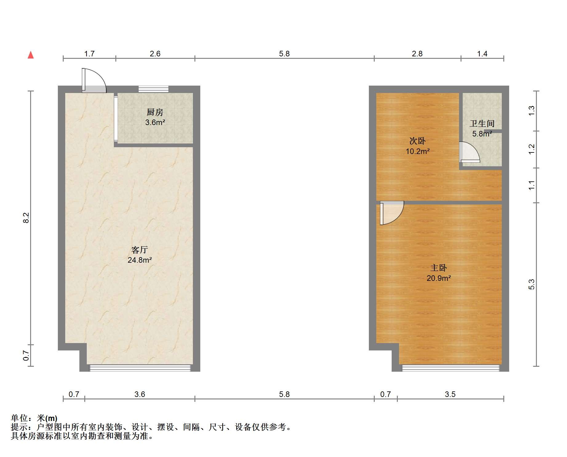 意邦绿墅湾 2室2厅1卫 50.00m&sup2;