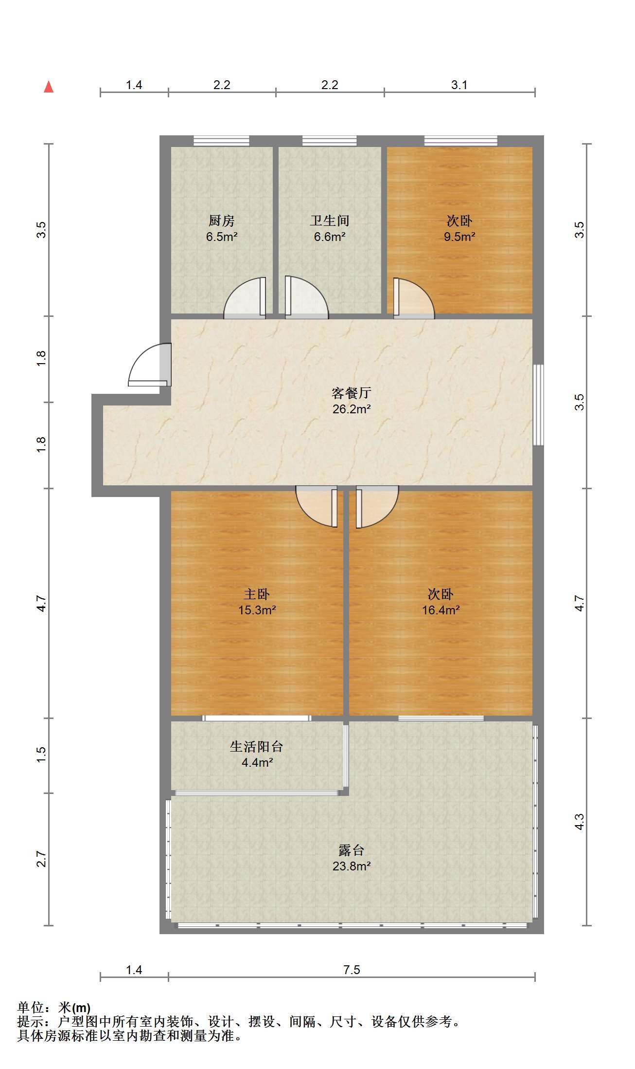 永和佳苑 3室1厅1卫 98m&sup2;