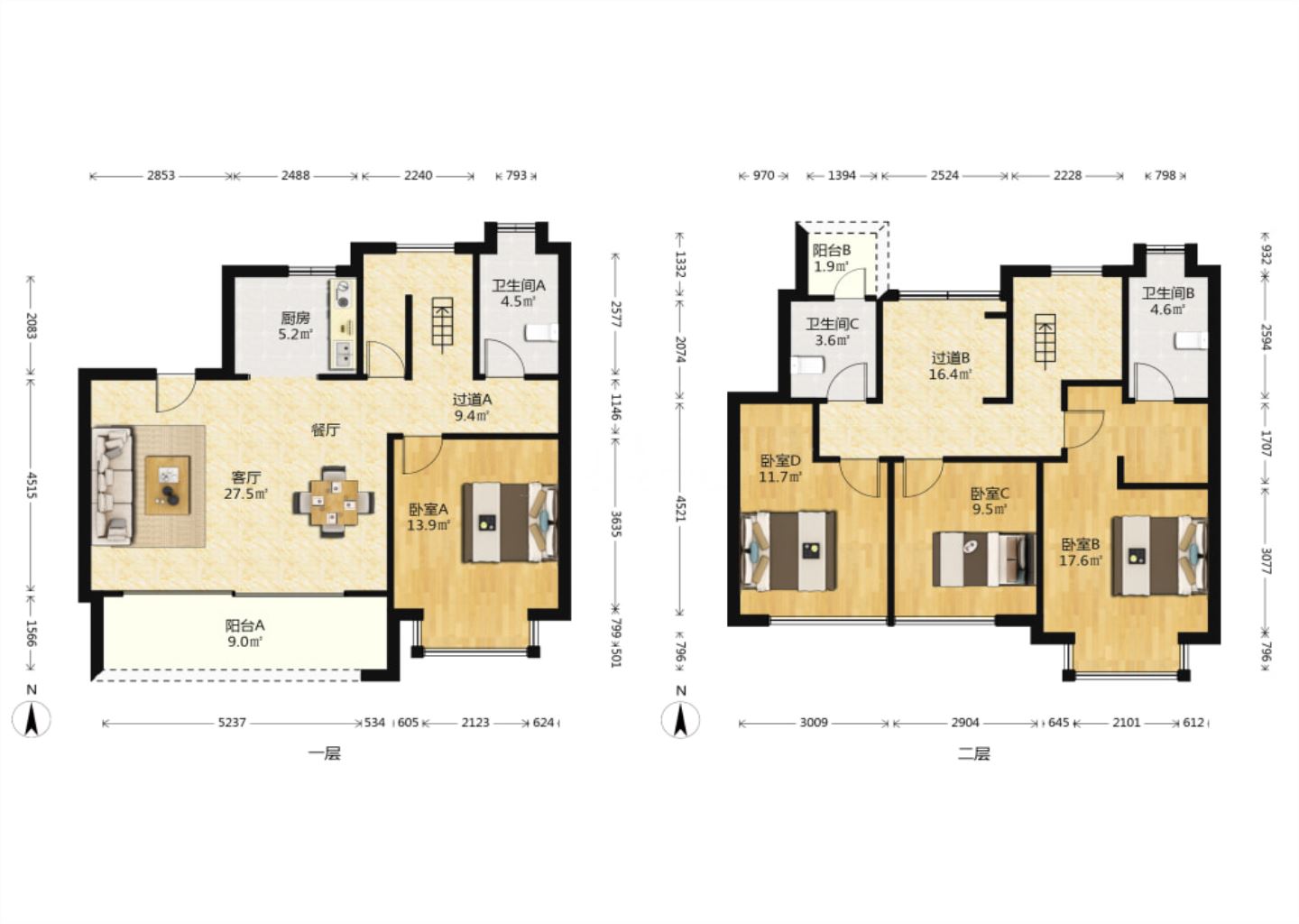 春风南岸东园 4室1厅3卫 167.29m&sup2;