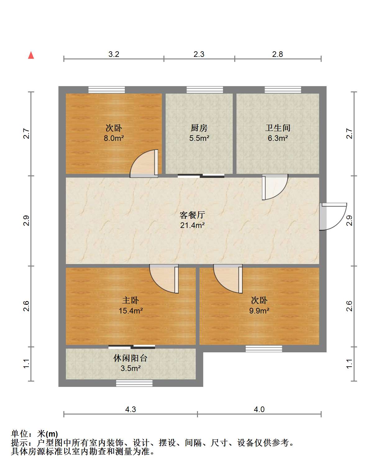北濠桥东村 3室1厅1卫 86m&sup2;