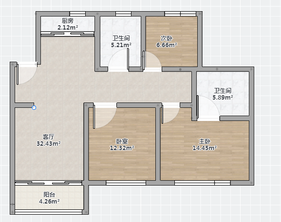 源兴花苑南区 3室2厅2卫 135m&sup2;