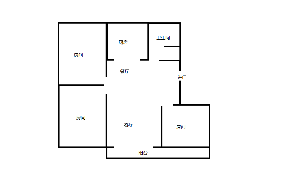 濠江南苑 3室2厅1卫 124m&sup2;