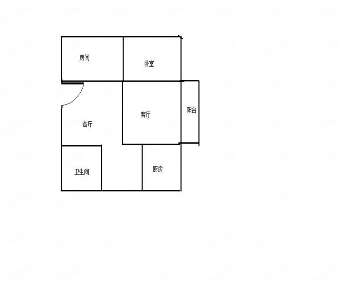 锦峰大厦 2室2厅1卫 86m&sup2;