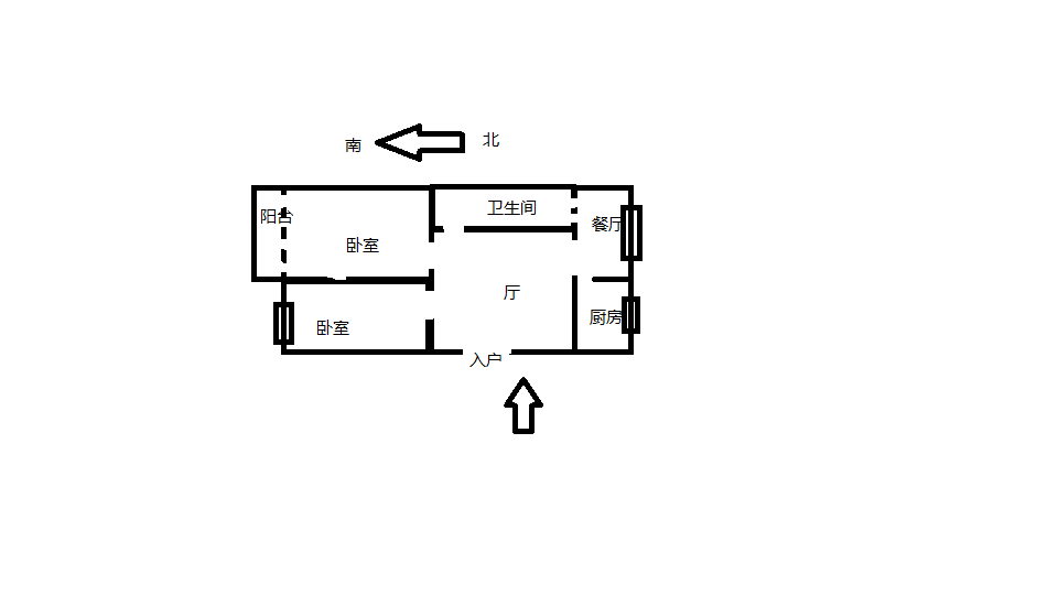 城南新村(崇川区) 2室1厅1卫 64m&sup2;