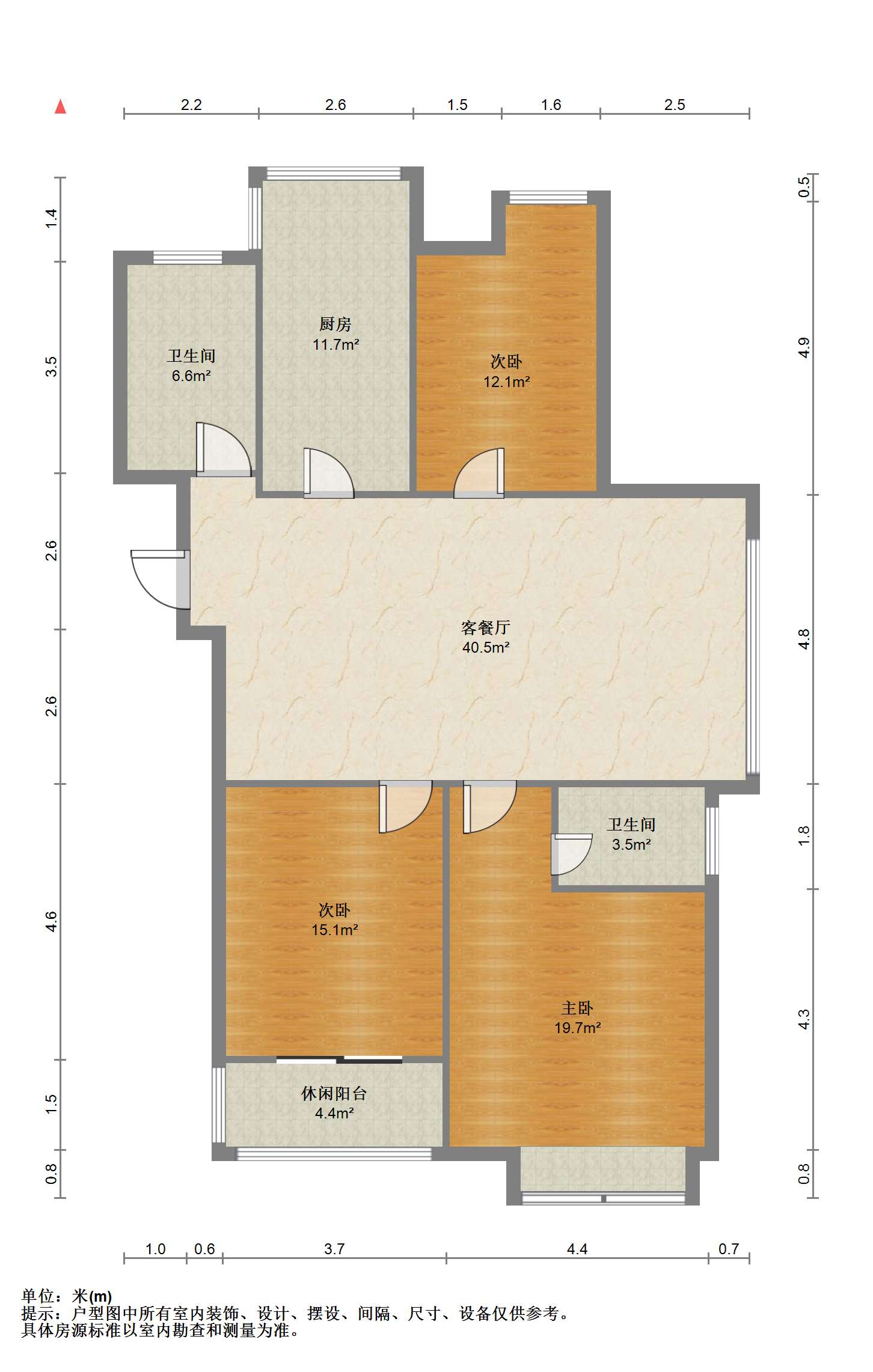 融悦华庭 3室2厅2卫 128.8m&sup2;