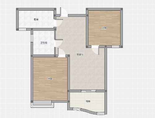 富都豪园 2室2厅1卫 88m&sup2;