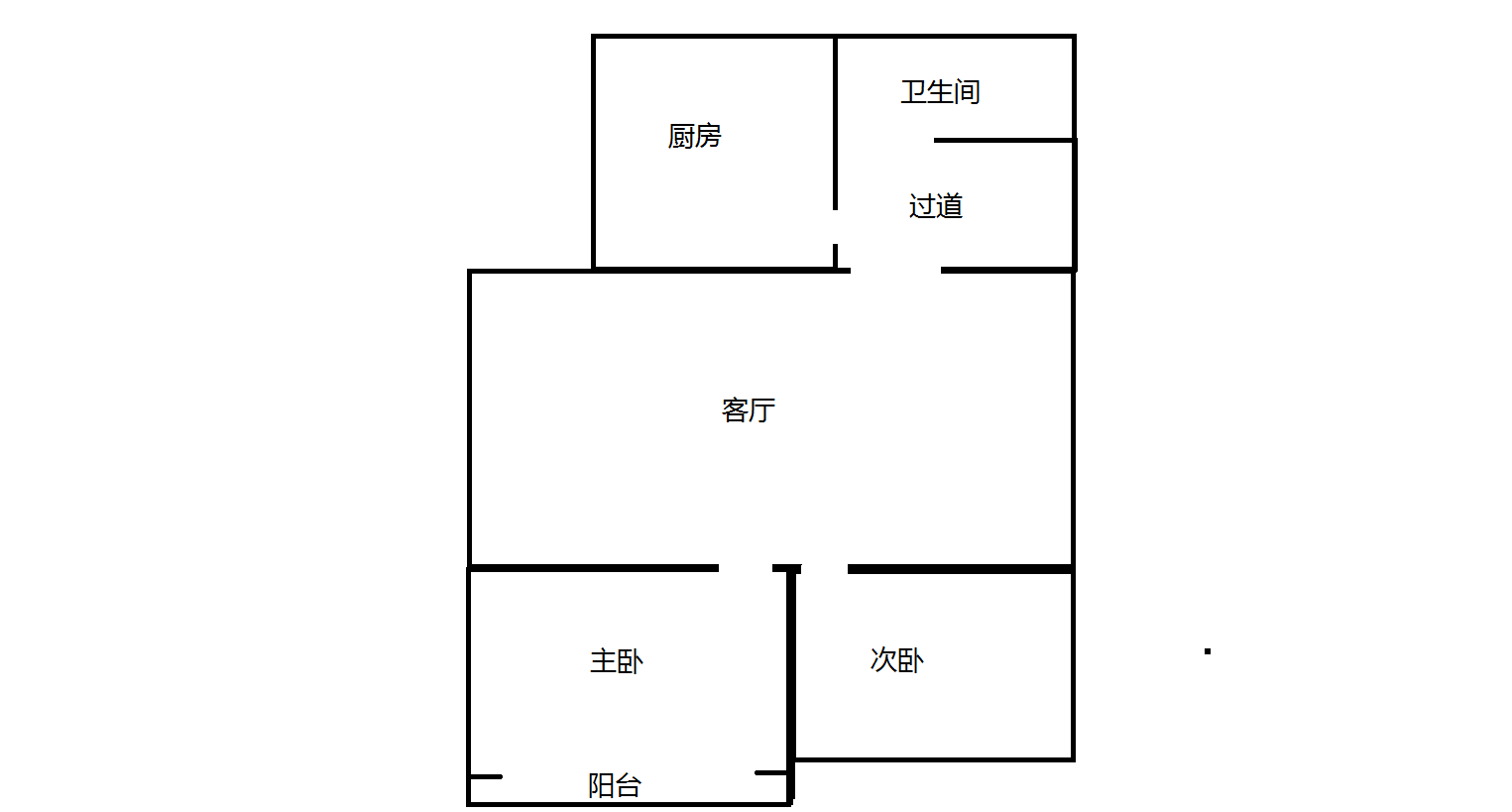 北濠桥新村 2室1厅1卫 83m&sup2;