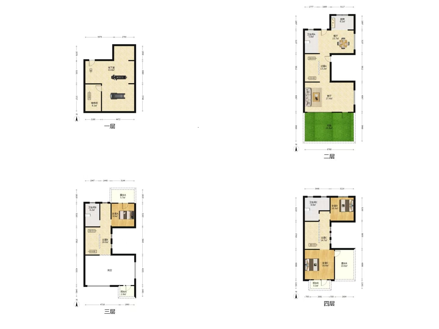 中兴兰溪荟 3室2厅3卫 175.00m²