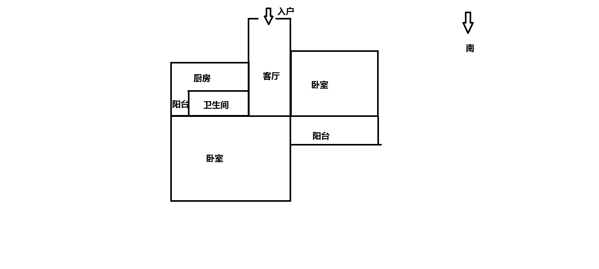 学士府 2室1厅1卫 80m&sup2;
