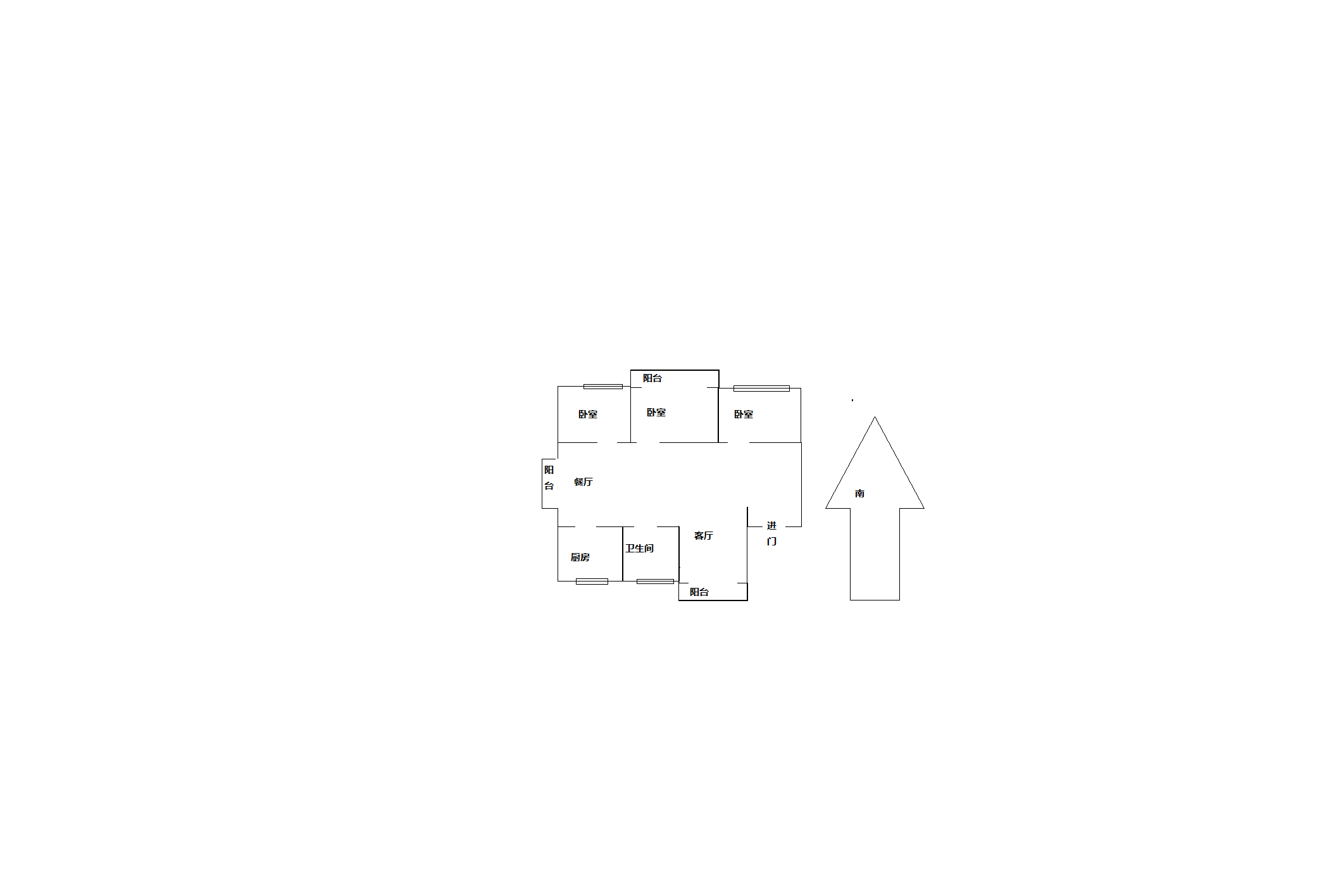 金辉花园 3室2厅1卫 142.72m&sup2;