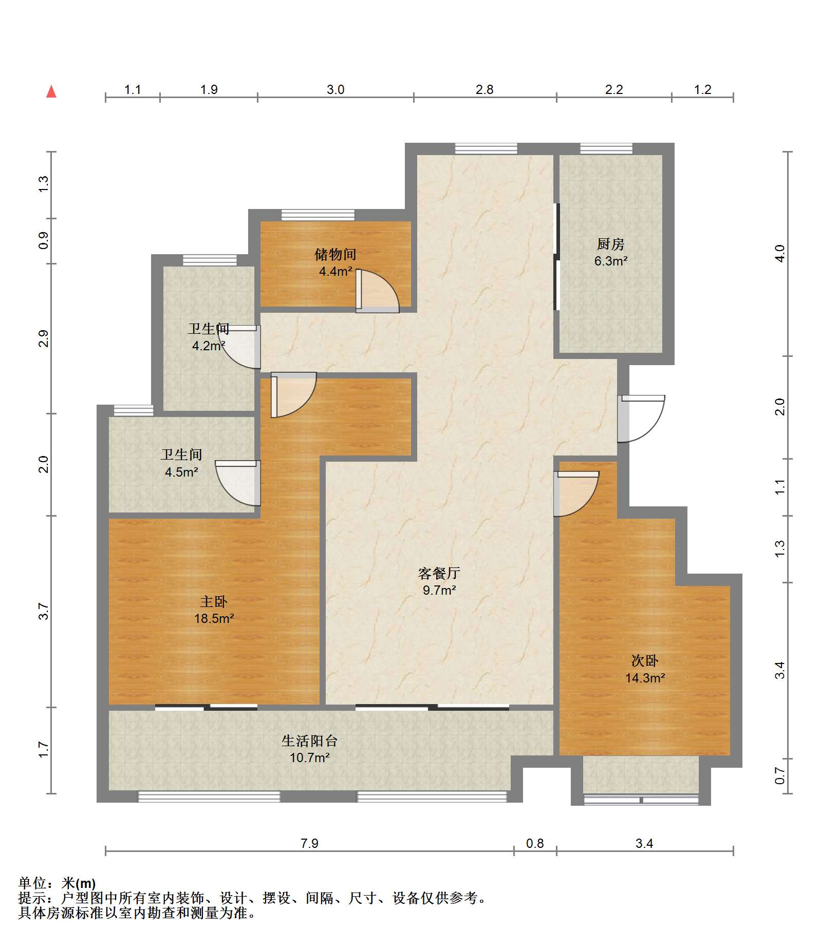 世茂九龙庭 3室2厅2卫 122.78m&sup2;