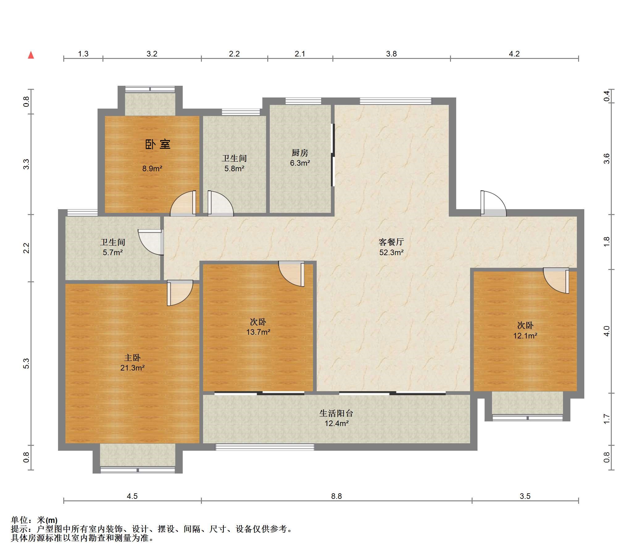 珑府 4室2厅2卫 142.55m&sup2;