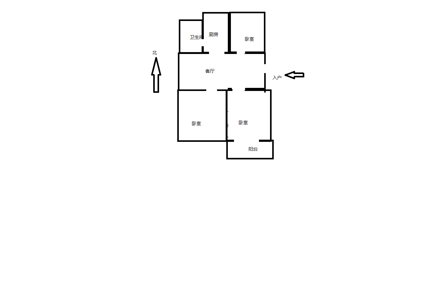 阳光花园 3室1厅1卫 103m&sup2;