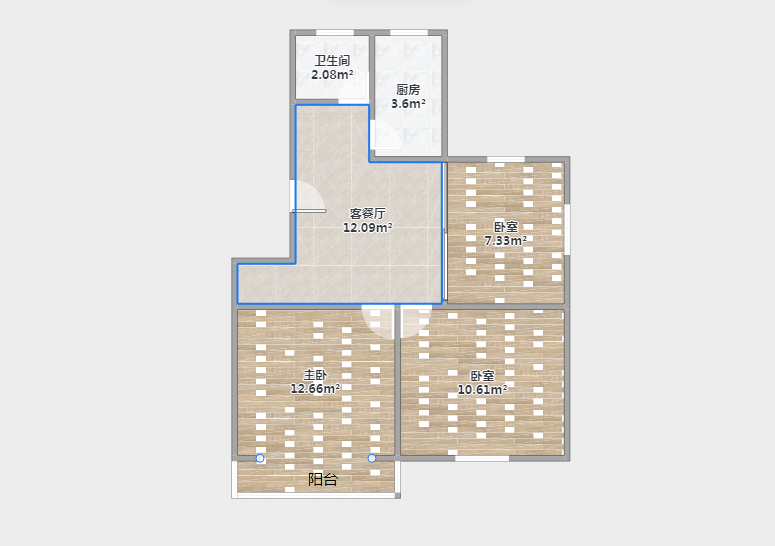 姚港路31号 3室1厅1卫 71.95m&sup2;
