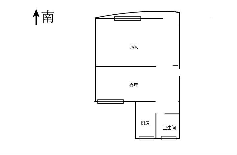 起凤园 1室1厅1卫 49.94m&sup2;
