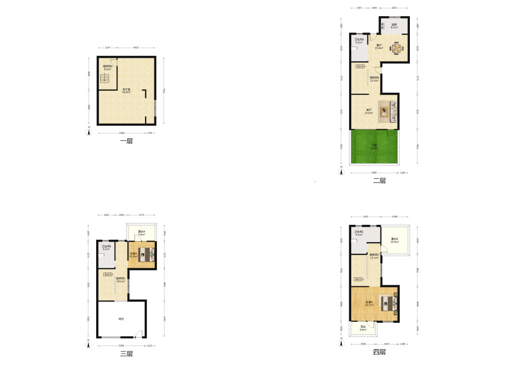 中兴兰溪荟 2室2厅3卫 163m²