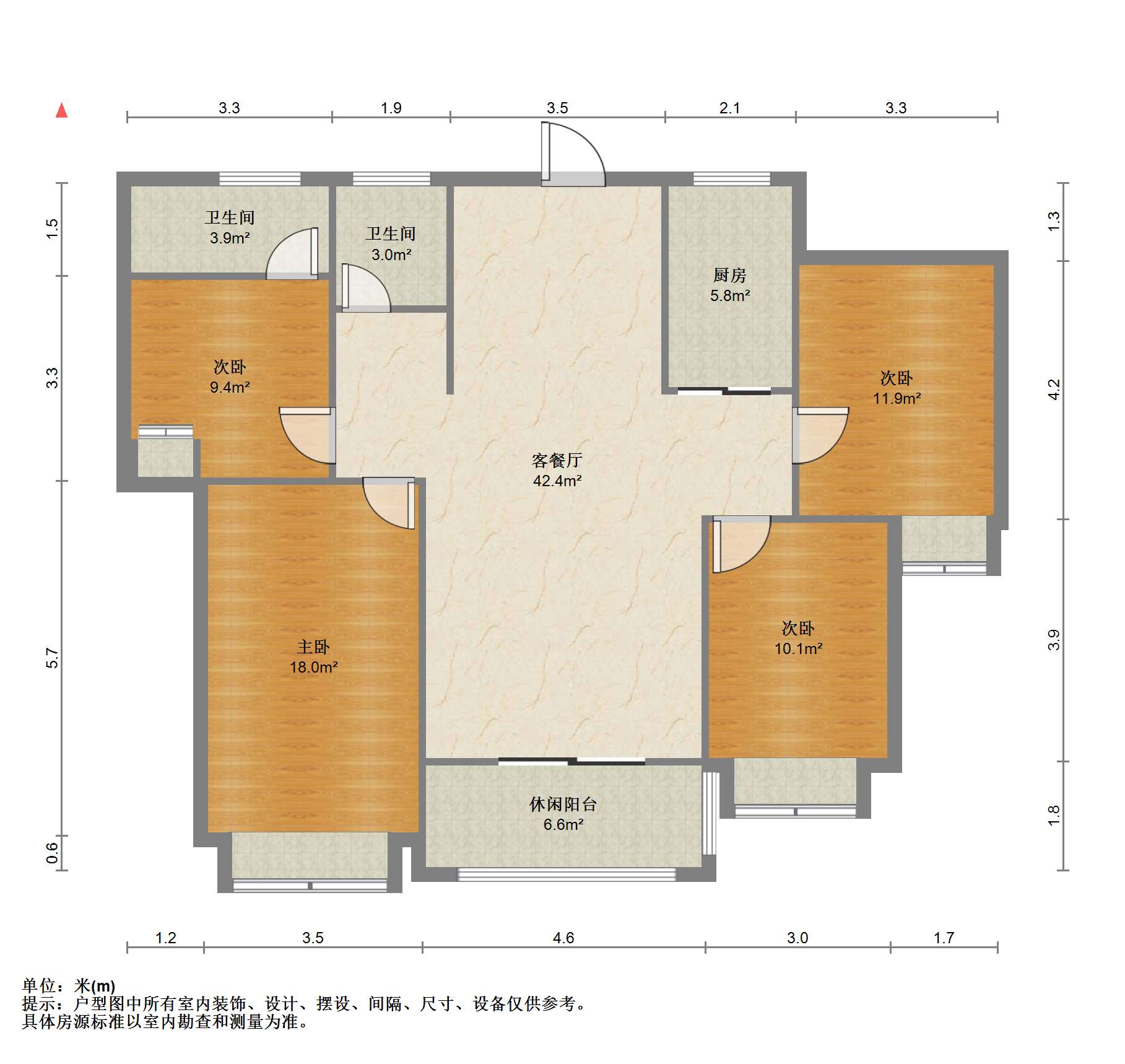 尚海城 4室2厅2卫 150m&sup2;