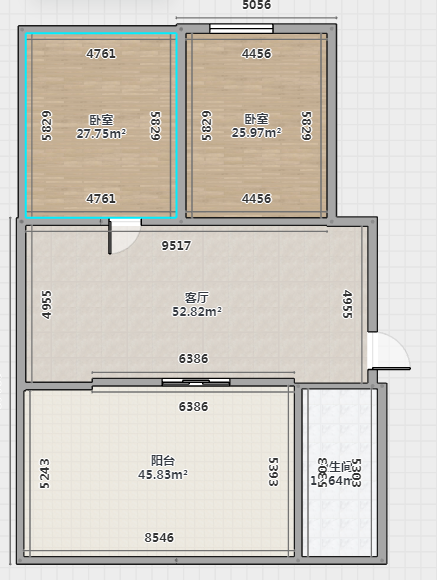 天都花苑 3室2厅2卫 103.00m&sup2;
