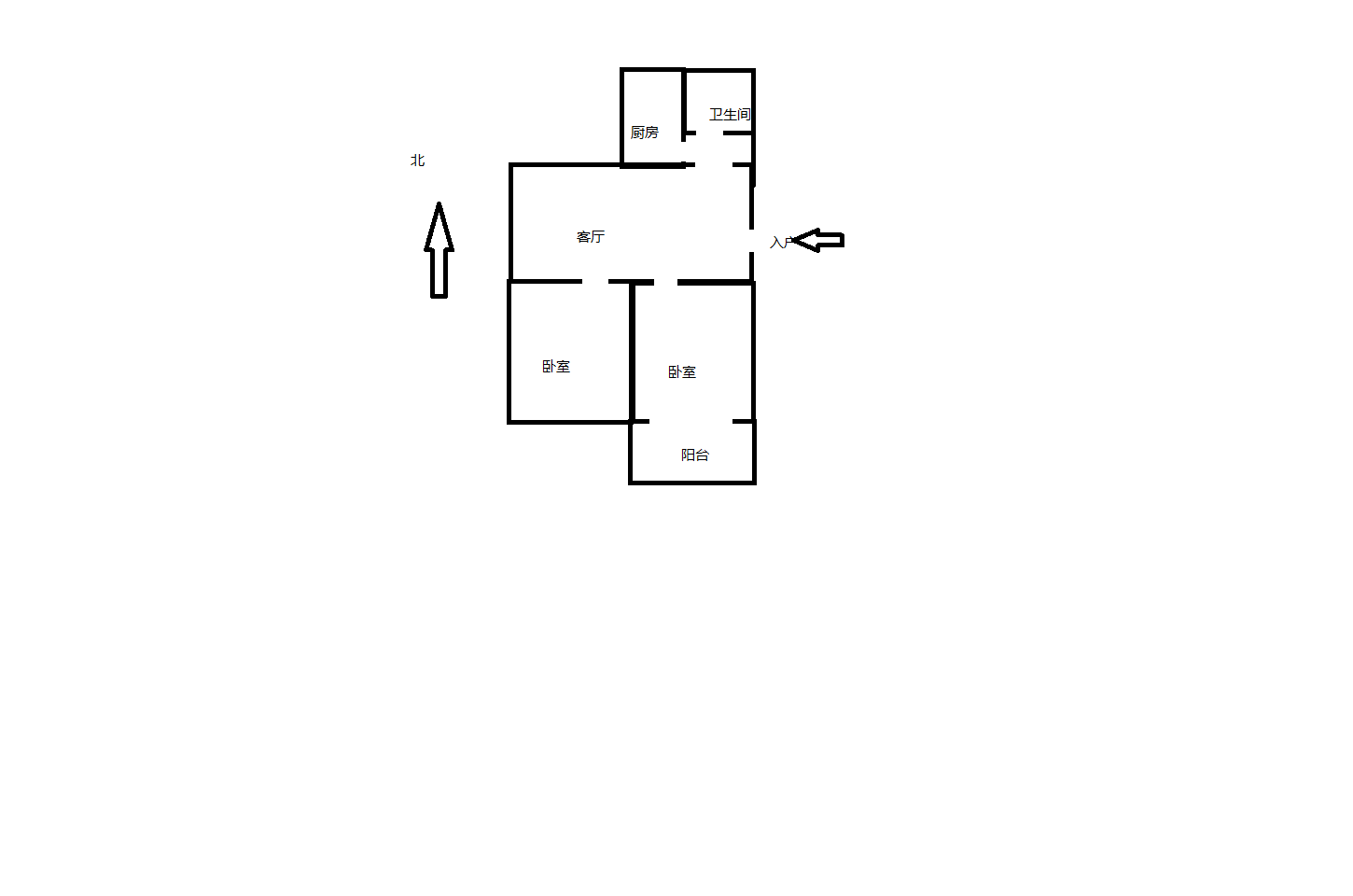 姚港路31号 2室1厅1卫 83.00m&sup2;