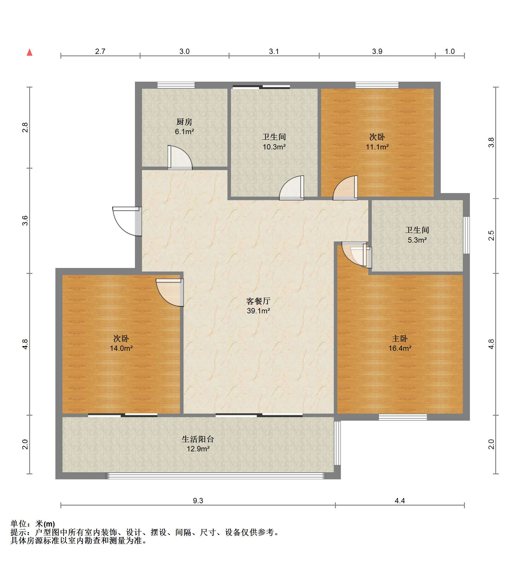濠江南苑 3室2厅2卫 144m&sup2;