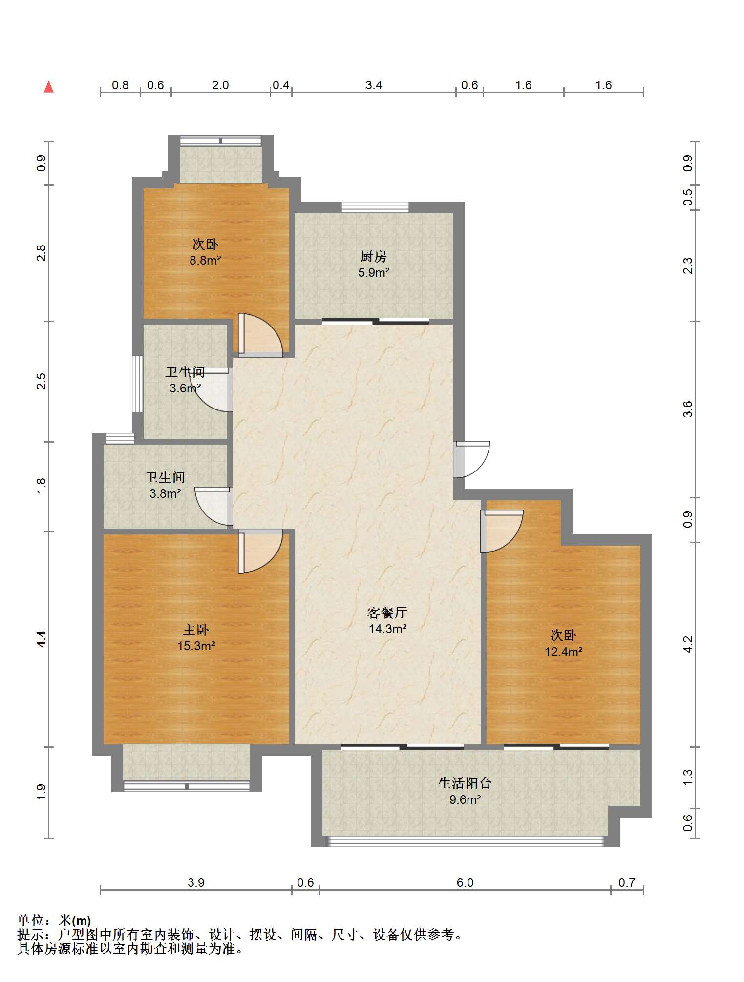 春晓熙岸 3室2厅2卫 121m&sup2;