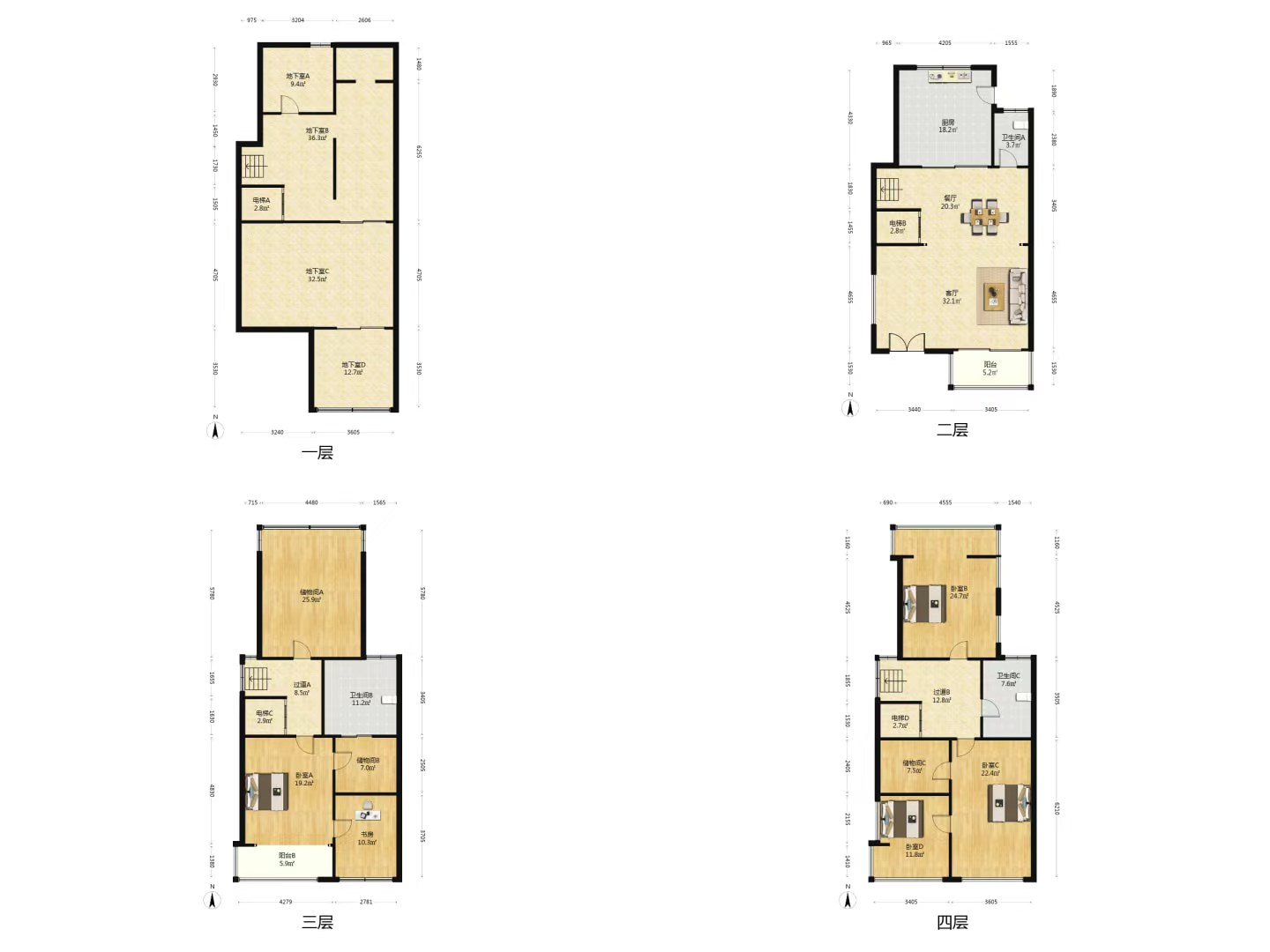 天安花园 5室2厅3卫 290.00m&sup2;