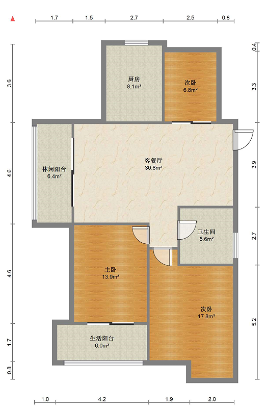 富都豪园 3室2厅1卫 119m&sup2;