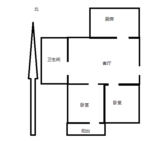 北濠桥新村 2室1厅1卫 63.70m²