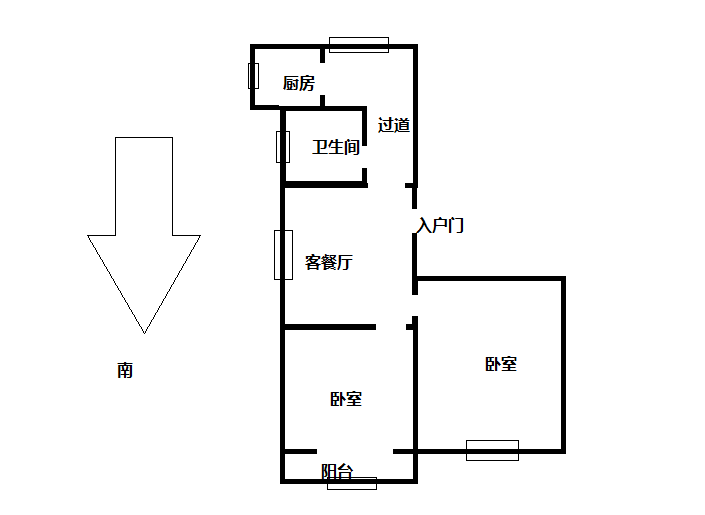 城南二村 2室1厅1卫 68.91m²
