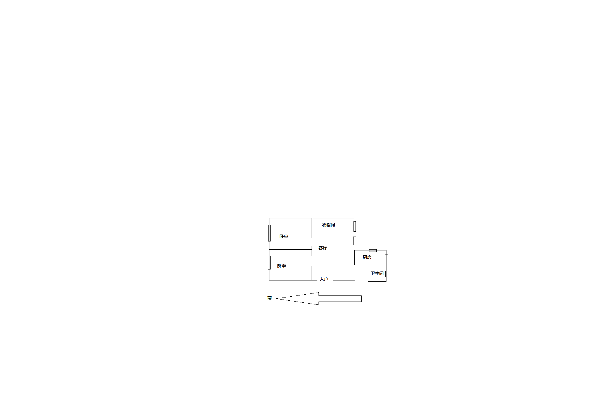 城港新村 2室2厅1卫 76m&sup2;
