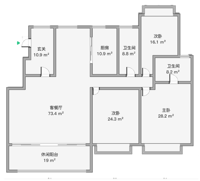 静海府 3室2厅2卫 129.00m&sup2;