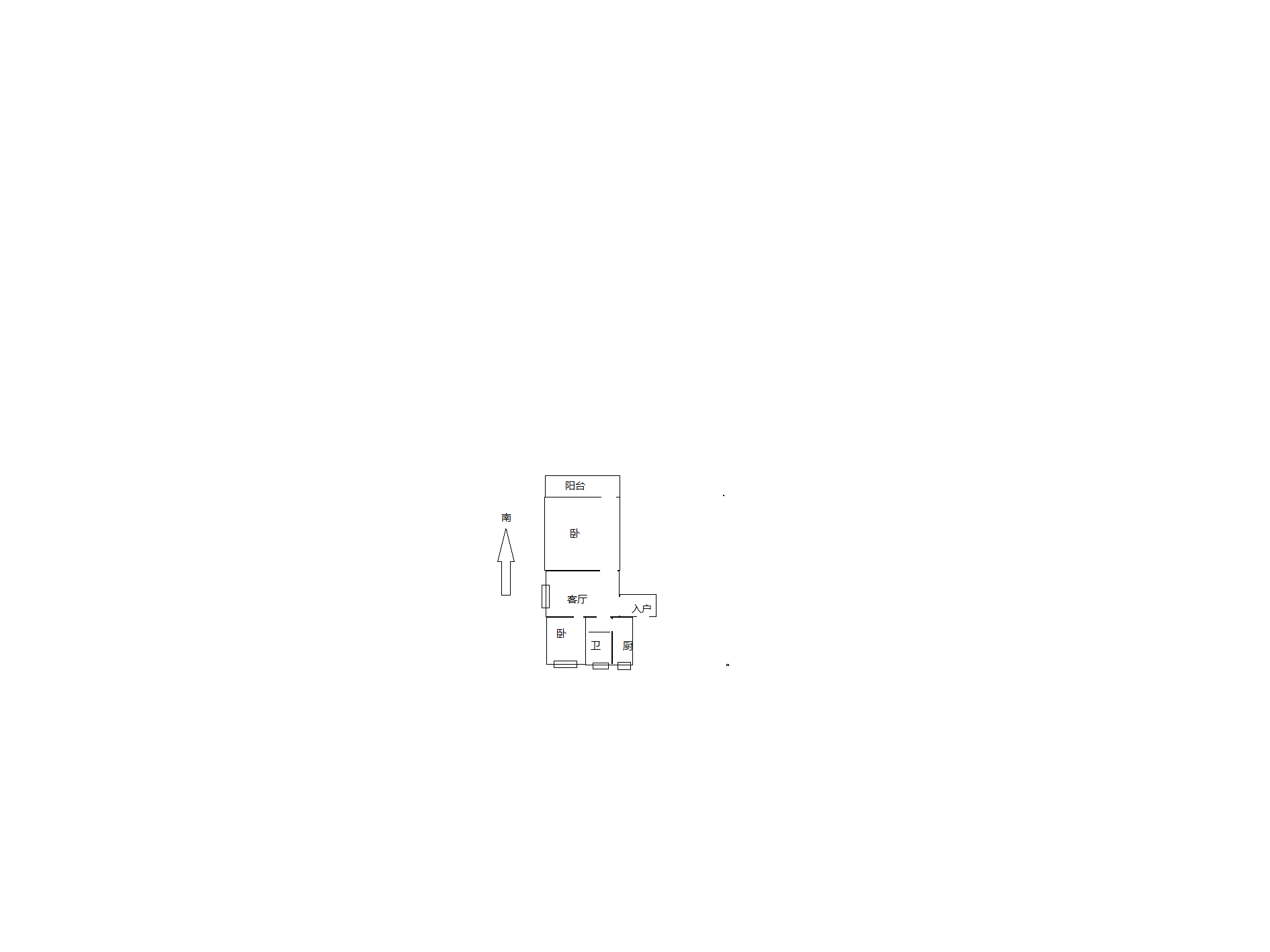 跃龙小苑 2室1厅1卫 65.77m&sup2;