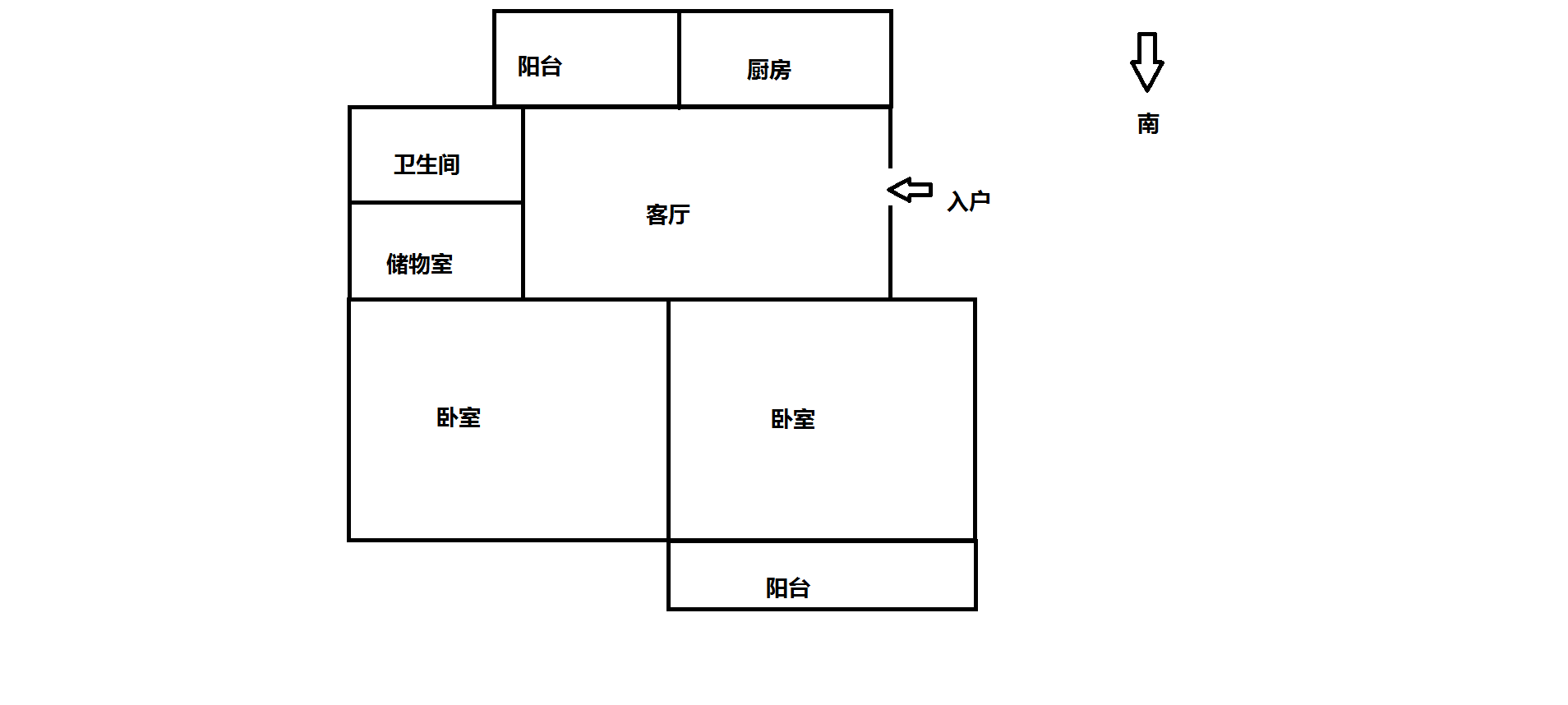 易家桥新村 2室1厅1卫 70.00m&sup2;
