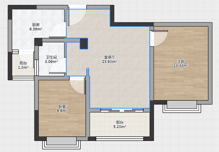 尚海湾 2室1厅1卫 85m&sup2;