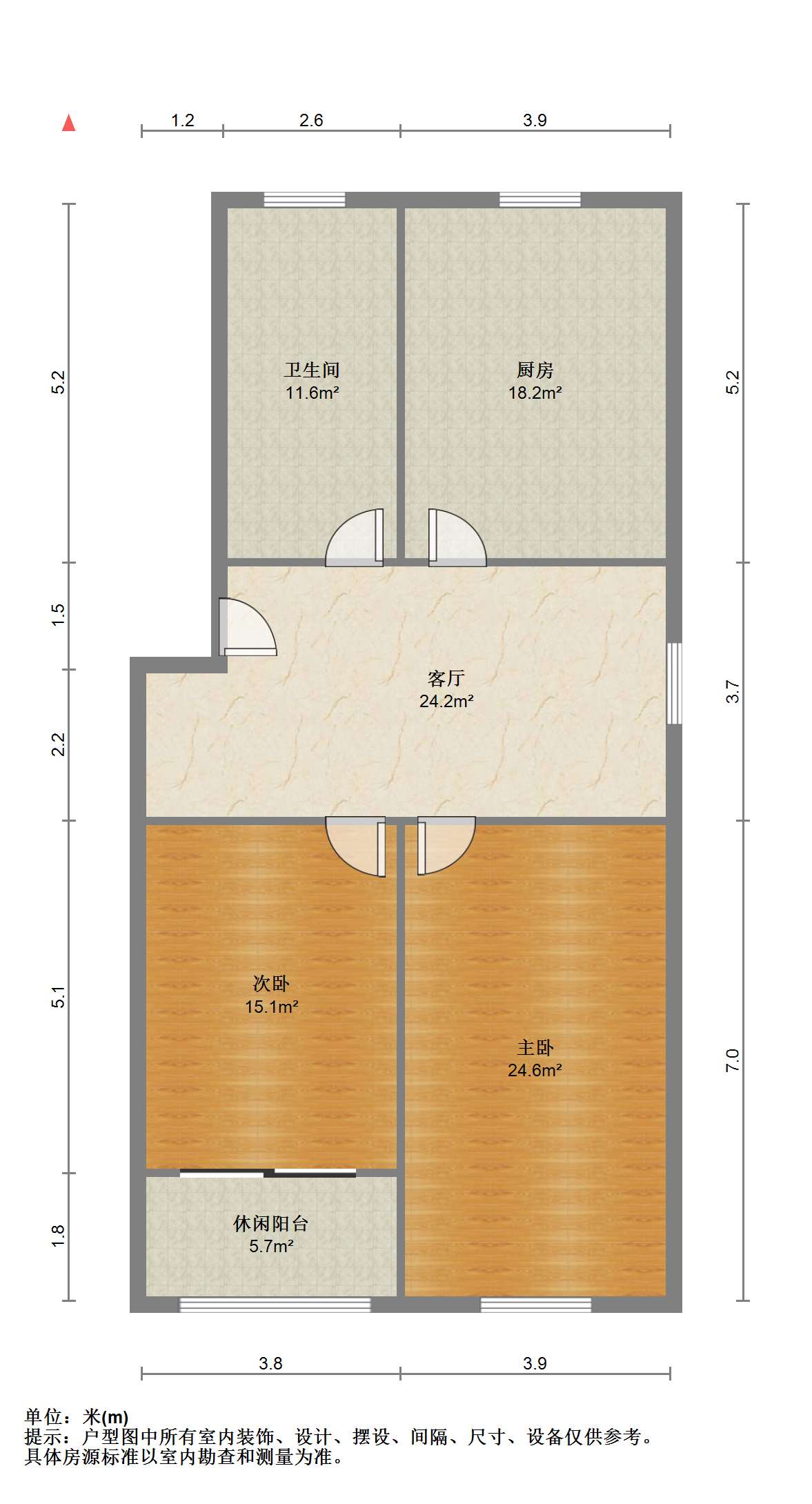 永和佳苑北区 3室1厅1卫 90m&sup2;