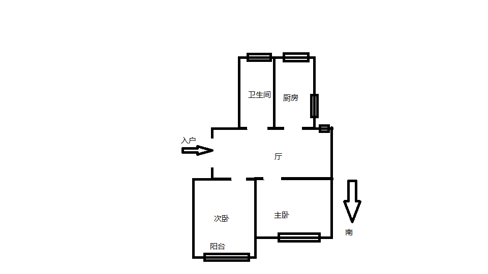 光明西村 2室1厅1卫 74.46m&sup2;