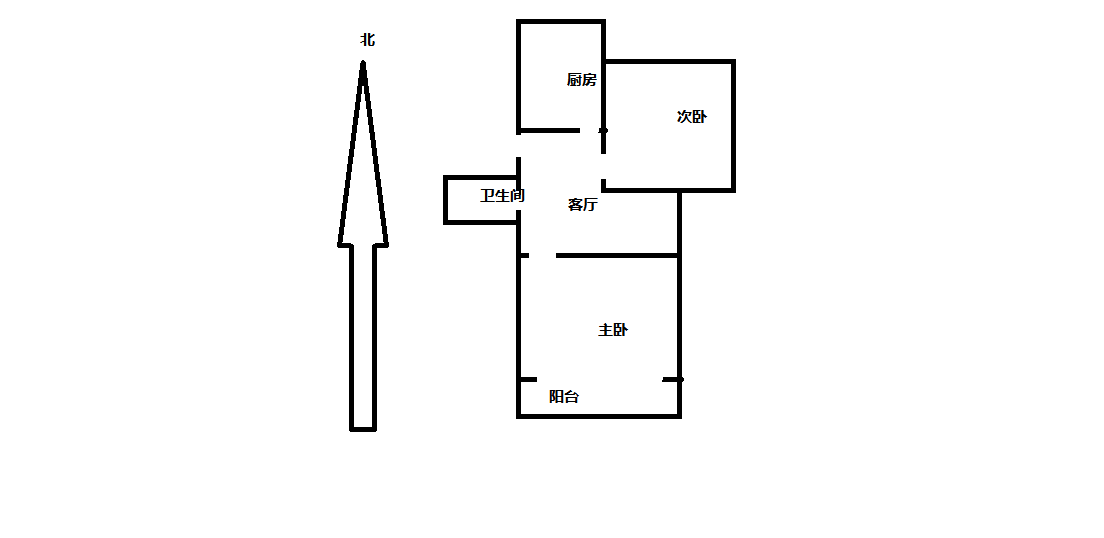 北郭北村 2室1厅1卫 50m&sup2;