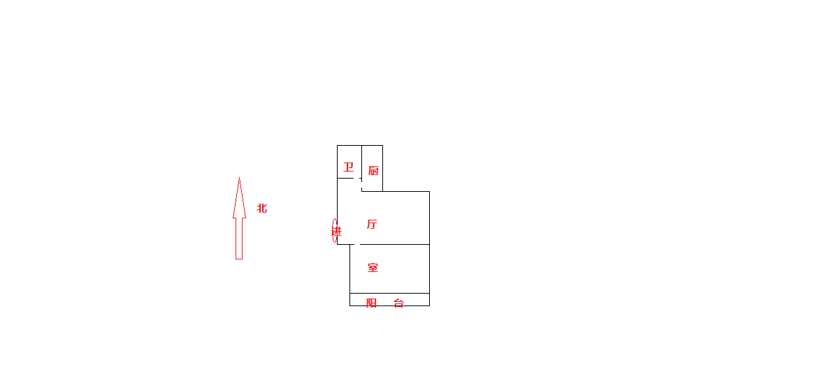 郭里园 1室1厅1卫 48.22m&sup2;