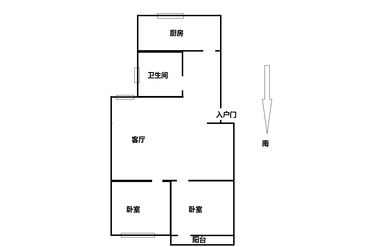 万象西园 2室1厅1卫 72.37m&sup2;