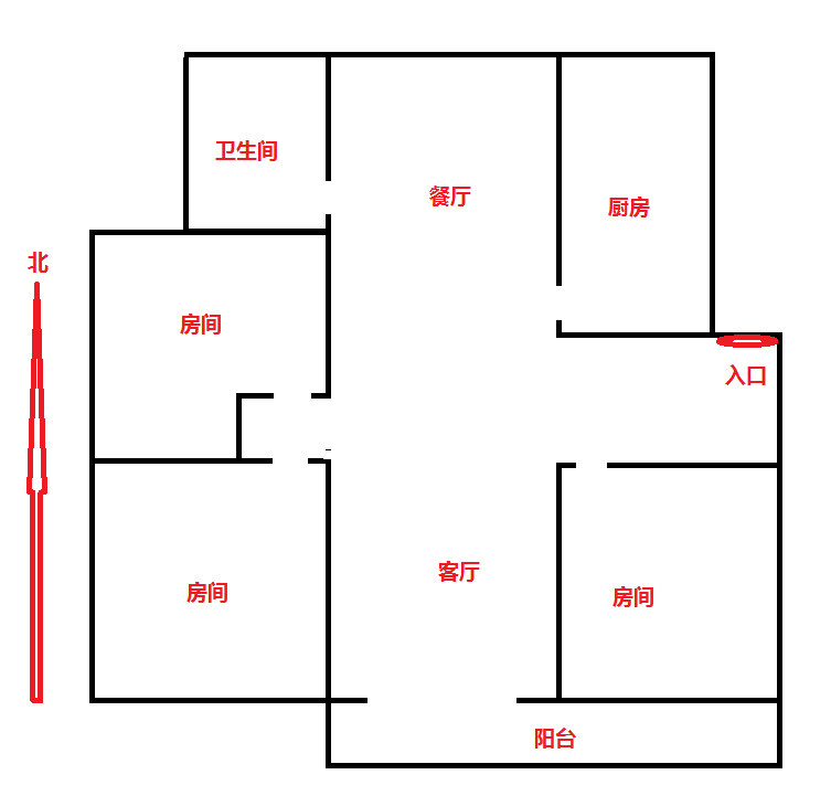 森大蒂花苑南区 3室2厅1卫 132m&sup2;
