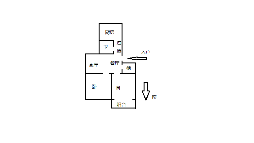 虹桥北村(崇川区) 2室2厅1卫 78.00m&sup2;
