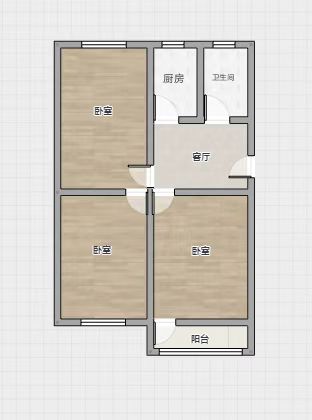 东赵家巷 3室1厅1卫 81.6m&sup2;