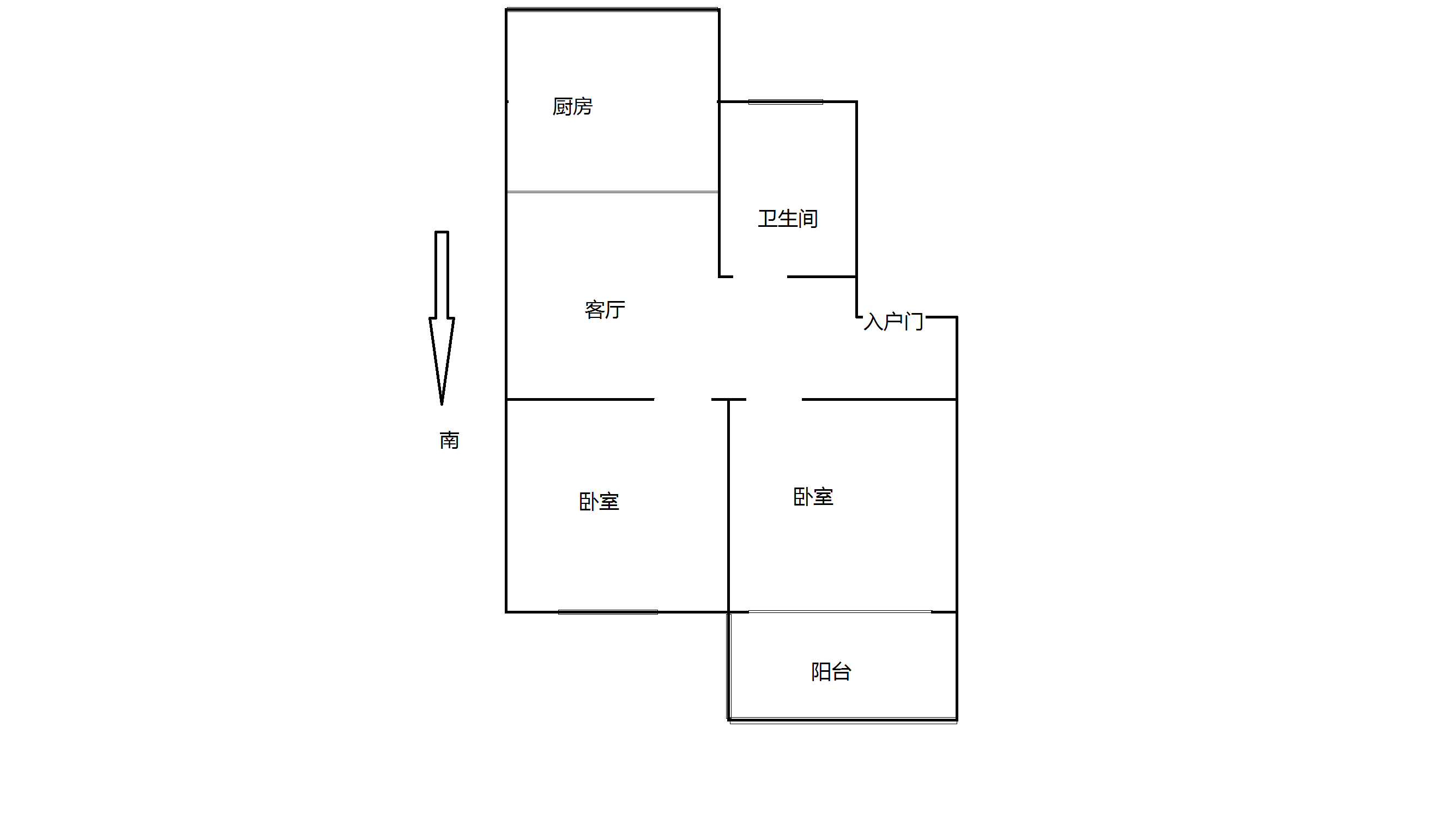 金辉花园 2室1厅1卫 92.33m&sup2;
