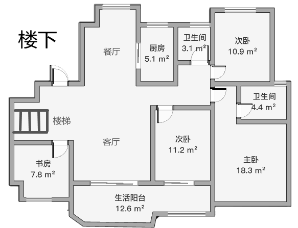 佳期漫 4室2厅1卫 183m&sup2;