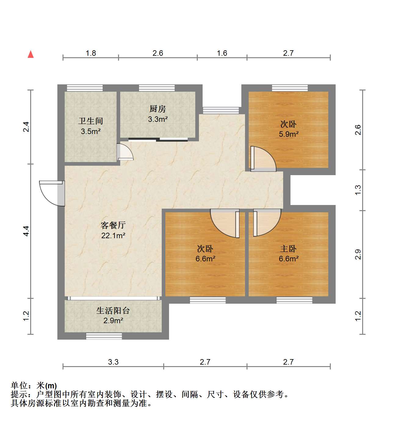 千禧园 3室2厅1卫 139.75m&sup2;